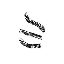 Espiral plastico 11mm negro con 25 piezas para 75 hojas Litograficos