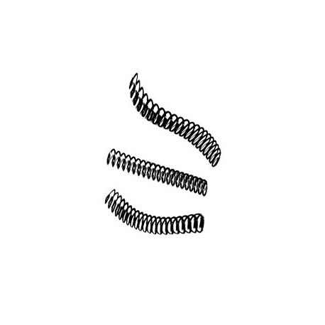 Espiral plastico 11mm negro con 25 piezas para 75 hojas Litograficos