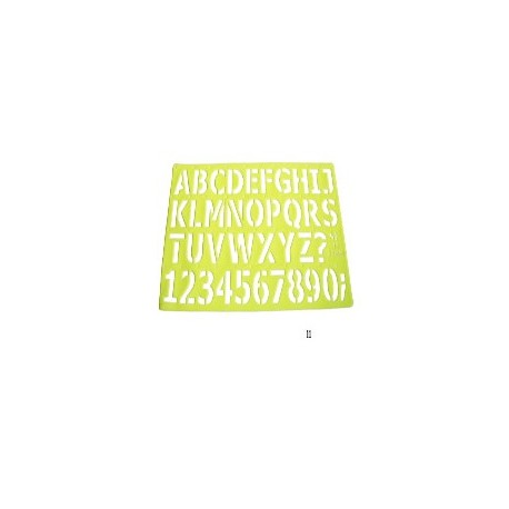 Gioser fluorescente Stencil 11 letra gotica 24 mm con 5 piezas