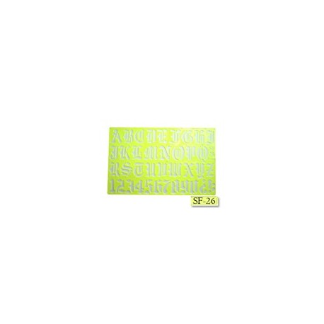 Gioser fluorescente Stencil 26 letra gotica inglesa 30 mm con 5 piezas