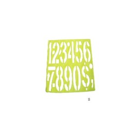 Gioser fluorescente Stencil 13 de numeros 65 mm con 5 piezas