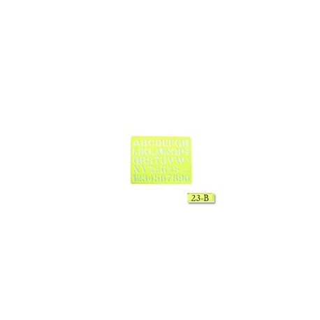 Gioser fluorescente Stencil 023 bis letra Gotica 10 mm con 10 piezas